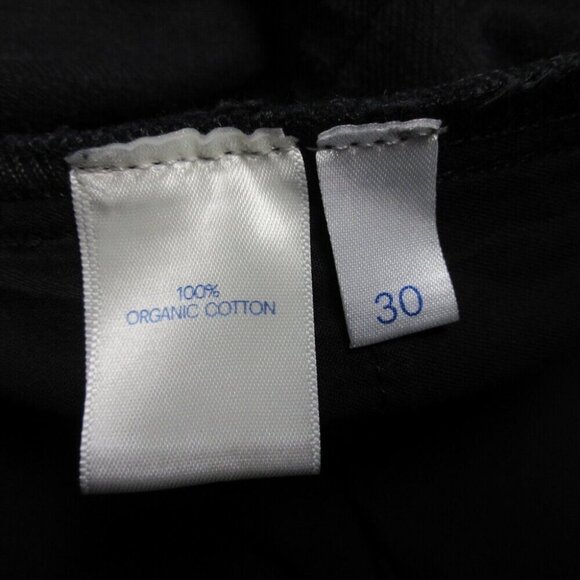 Raey Raw Hem Straight Leg Jeans Women's 30 Black Denim Button Fly Organic 760 - Picture 11 of 12